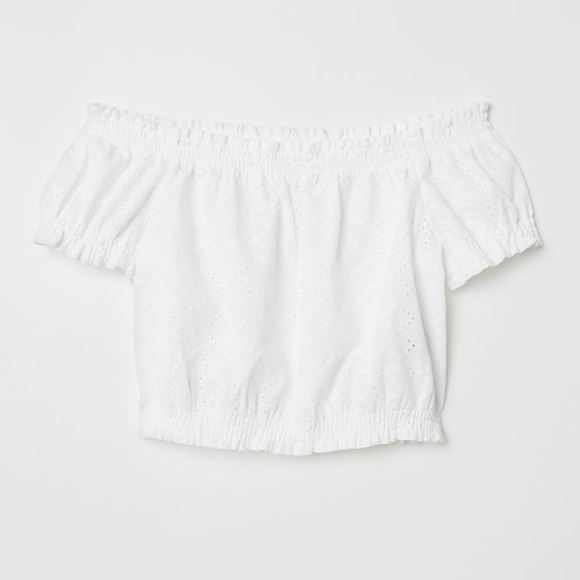 Really cute white crop off the shoulder from H&M - Picture 1 of 5